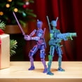 thumbnail image 3 of Ensamblada Figuras De Accion T13 Muñecos Articuls Dummy 13 Figura Articulada Magnetic Lucky Robot Multiarticuladas Impresa En 3D Deslumbramiento Degrad Multicolor(2 pcs - mor+verde), 3 of 3