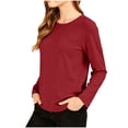thumbnail image 5 of yillto Girls Thermal Tops Long Sleeve Undershirts Basic Soft Layered Crewneck Pullover Tshirts Tees, 5 of 7