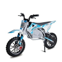 SYX MOTO KBE 500W 36V Electric Beginner Kids Mini Dirt Bike, Blue/Grey