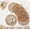 6PCS-Brown, variant on Round Placemats Set of 6 for Dining Table, 15 Inches Paper Woven Boho Small Decorative Circle Place Mat for Wedding Christmas Thanksgiving Day Holiday Dinner,