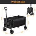 thumbnail image 4 of Vecukty Collapsible Folding Wagon,Portable Utility Wagon Cart for Outdoor Camping, Shopping, Sports, Grocery, Kids, Black, 4 of 9