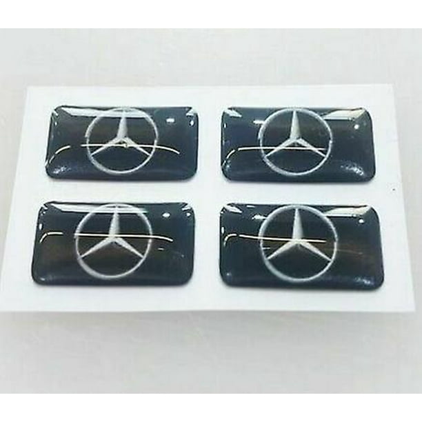 Mercedes benz dôme autocollant badge décalque 3d gel superposition  autocollant voiture 65x16mm x2