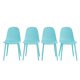 thumbnail image 1 of Set de 4 Sillas Ergonómicas de 79 cm Color Azul Ideen, 1 of 6
