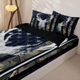 thumbnail image 3 of Erosebridal Rustic Farmhouse Camouflage Zipper Twin Comforter Sets with Fitted Sheet and 2 Pillowcases,Camo Deer Antler Flag Pattern Zipper Bedding Set For Boys,Black Reversible,4-Piece, 3 of 7
