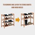 thumbnail image 4 of Costway 4 Tier Bamboo Shoe Rack Entryway Shoe Shelf Storage Organizer Furniture, 4 of 10