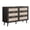 Black, variant on Polihome Mid-Century Rattan 6 Drawer Dresser, 47"W Wooden Dressers & Chest with Storage for Bedroom/Living Room/Entry Way