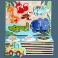 thumbnail image 3 of Visland Animal Puzzle Toy Educational Vivid Kids Hand Grab Board 3D Animal Puzzle for, 3 of 8
