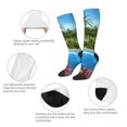 thumbnail image 5 of Fotbe Island And Coral Reef print Women's Men's Novelty Crew Socks Cotton Socks Knee High Socks for Walking,Running,Nurses,Pregnancy, 5 of 8