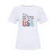 thumbnail image 3 of Tops Cortos para Mujeres Bandera de Moda Impresa Cuello Redondo, Camiseta de Manga 3/4 para Uso Diario, Casero Y Cómodo, 3 of 4