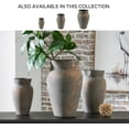 thumbnail image 4 of Brickmen Antique Indoor 15" Ceramic Tabletop Vase Wide Mouth Artisan Style Earthy  Antiqued Finish Gray Light Brown, 4 of 6