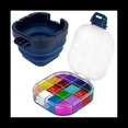 thumbnail image 1 of Caja de HerméTica para Almacenamiento de Pintura, Caja de de 16 Compartimentos con Tapa, Incluye Lavabo para Pinceles, para Gouache, 1 of 7