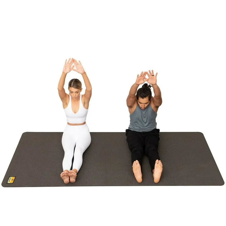 YR Large Yoga Mat 6'x4' 10mm Thick NBR Stretching Burpee Pilates