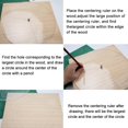 thumbnail image 4 of Woodturning Round Woodworking Compass Circles Drawing Tool Scale Centering Ruler for Woodturners Work 200MM, 4 of 5