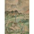 thumbnail image 3 of Dora Bromberger 18x24 Black Modern Framed Museum Art Print Titled - Young Girl And&nbsp;Sheep (1922), 3 of 5