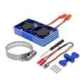 thumbnail image 2 of HILABEE Ventilateur de Dissipation de Chaleur pour Moteur de Voiture RC, Kit 22000RPM Réglable, Pièces de Réparation Professionnelles Robustes, Installation Facile, Ventilateurs Doubles de Refroidissement, Bleu, 2 of 7