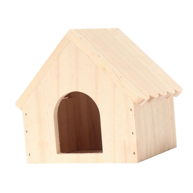 Casa para hámster, jaula para guarida de hámster, decoración de madera maciza, jaula de juguete de exploración, accesorios para hámster, ratón, jerbo, Estilo A