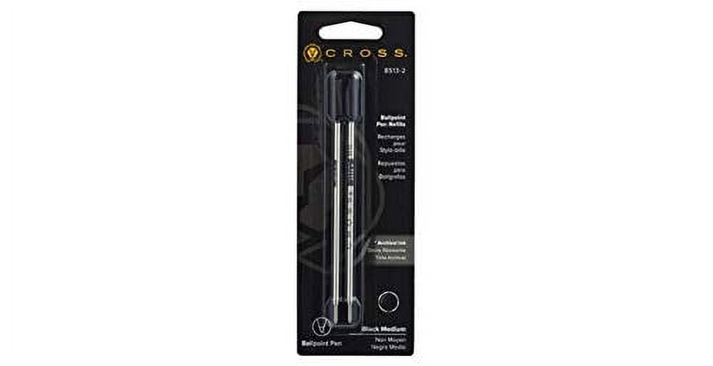 Cross Refills for Ballpoint Pens, Medium, Black Ink, 4/Pack (85132)
