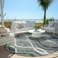 thumbnail image 6 of Addison Rugs Chantille Indoor/Outdoor Transitional Waves Gray Washable Round Rug, 8' x 8', 6 of 6
