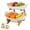 White, variant on 2 Tier Countertop Fruit Organizer Basket for Kitchen Counter, Natural Bamboo Stand, Tiered Serving Tray Stand for Kitchen Counter Vegetable Snack Bread Party Dessert Display