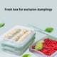 thumbnail image 5 of Wosthever Caja de almacenamiento para albóndigas, cajas de plástico apilables de una sola capa, caja para refrigerador de huevos Wonton, Organizadores de utensilios de cocina Rosa, 5 of 6