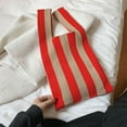 thumbnail image 2 of Patrón de rayas de invierno Bolso de hombro de dama Bolso causal Bolso de rojo Zulema Totes de hombro de las mujeres, 2 of 8