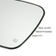 thumbnail image 4 of Unique Bargains 1 Pcs Reemplazo del vidrio del espejo retrovisor del lado del conductor izquierdo calefaccionado blanco con ajuste trasero para CHRYSLER para RAM, 4 of 6