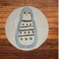 thumbnail image 4 of Marmalade Penguin Plush Bath Rug, White Cotton, Non-Slip Backing, 27" x 27", 4 of 6