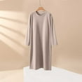 thumbnail image 2 of XuJwPNcy Nightgowns for Women Fleece Lined Long Sleeve Sleepwear Fall Winter Sleep Shirts Loose Comfy Nightshirt, 2 of 5