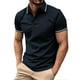 thumbnail image 1 of Camisa informal de botones para hombre, para primavera-otoño - Camisa de manga corta a rayas, talla grande, 1 of 7