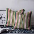 thumbnail image 2 of 20x20 Pillow Covers Set of 2, Colorful Striped Throw Pillow Covers Decorative Couch Cushion Case, Sage Green Pink White Vertical Lines Microfiber Square Pillowcases for Bedroom Car Living Room, 2 of 7