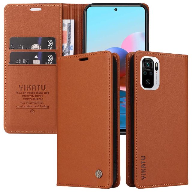 Funda para Xiaomi POCO M5S Estuche de Cuero PU Tipo Cartera con Ranuras para Tarjetas y Cierre Magnético