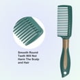 thumbnail image 4 of Unique Bargains 1Pcs Hair Brush Detangling Brush for Women and Men Hair Brush for Straight Curly Plastic Dark Green, 4 of 7