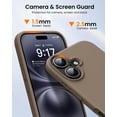 thumbnail image 2 of KOMI Designed for iPhone 16 Case,Shockproof Liquid Silicone Protective Phone Case with Soft Anti-Scratch Microfiber Lining Ultra Slim Drop Protection Phone Cover 6.1 inch Light Brown, 2 of 5
