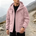 thumbnail image 7 of Jessboyy Mens Windbreaker Jacket with Hood Long Sleeve Rain Shell Jackets with Pockets Waterproof Windproof Outdoor Jacket Pink,S, 7 of 7