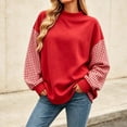 thumbnail image 5 of Azrian Women’s Color Block Sweatshirt,Ladies Contrast Sleeve Pullover Sizes S-3XL, 5 of 6