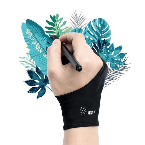 UGEE Unisex Anti-Fouling Comfort Spandex Glove Protective Gloves, Black, One Size, 2 Pack