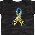 thumbnail image 4 of Inktastic Down Syndrome Awareness Blue and Yellow Hearts Ribbon Boys or Girls Baby Bodysuit, 4 of 5