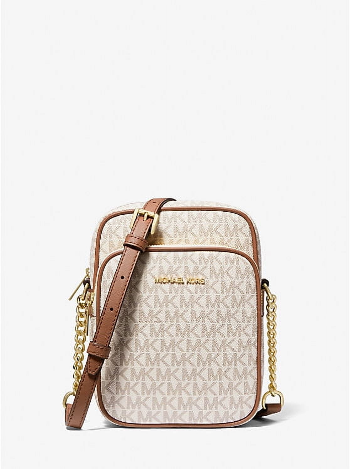 Michael Kors Women's Flight Logo Leather Crossbody Bag