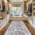 thumbnail image 3 of 4x12 Wide Hallway Runner Rug: Vintage Washable Soft Runners For Living Room Bedroom Water Resistant Carpet With Non-slip Backing Entry Kitchen Dining Thin Bathroom Floor Mat(brick 4x12), 3 of 7