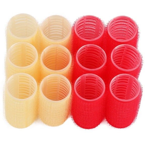 Medium Hair Rollers, Self Grip, Salon Hairdressing Curlers(Colors May Vary) ,12 Pack