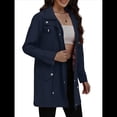thumbnail image 3 of Abrigo Impermeable con Capucha para Mujer, Ligero y Plegable, Cortavientos Azul Marino S, 3 of 10