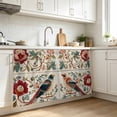 thumbnail image 3 of Vintage Flowers Birds Cabinet Curtain 28"W x 51"L, Spring Floral Retro Art Farmhouse Dust-Proof Privacy Curtain for Closet Shelves Self Adhesive, Sink Skirt for Bathroom Vanity Kitchen Laundry Room, 3 of 9