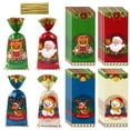 thumbnail image 2 of Bolsas de dulces de Navidad con cuerda para decoración navideña, paquete de galletas, 25/50/100 piezas, bolsa de regalo para niños, suministros para fiestas, 2023, 2 of 4