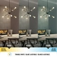 thumbnail image 4 of Artika Wayden 3CCT Chandelier Matte Black and Gold, 4 of 8
