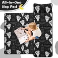 thumbnail image 4 of Hand and Bat Gothic Pattern Teens Toddler Nap Mat with Pillow, Sleeping Mat Bag for Preschool Daycare 59"x22", 4 of 6