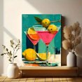 thumbnail image 6 of Minimal Pink Martini Cocktail Canvas Print, Pastel Olives Alcohol Art, Retro Bar Cart Aesthetic Wall Decor, 6 of 8
