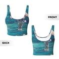 thumbnail image 5 of Kdxio Flowers in Glass Vase Print Workout Crop Tank Top for Women Racerback Yoga Tank Tops Athletic Sports Shirts Exercise Undershirts, 5 of 9