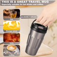 thumbnail image 4 of Tasse à Café Isolée 500 ml Gobelets Étanches avec Poignée Bouteille d'Eau Isolée en Acier Inoxydable 304 Gobelet Isolé Portable, 4 of 9