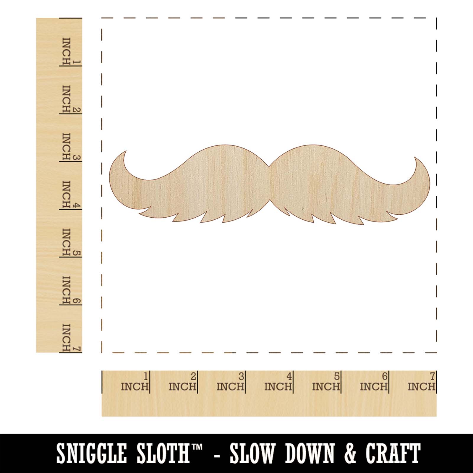 Gunslinger Mustache Moustache Silhouette Wood Shape Unfinished Piece Cutout  Craft DIY Projects - 6.25 Inch Size - 1/4 Inch Thick - Walmart.com, image size:1600x1600