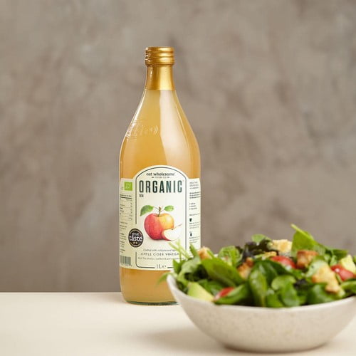 Eat Wholesome Organic Raw Apple Cider Vinegar with Mother 1L, British Import (Pack of 2)